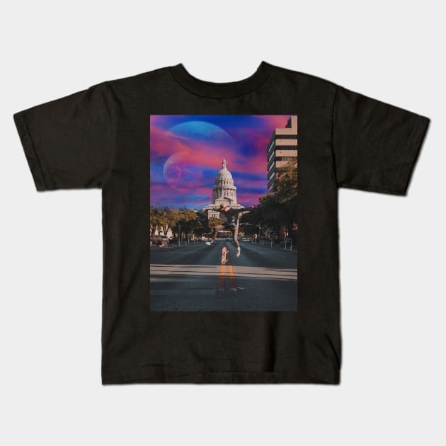 City Skating Kids T-Shirt by Shaheen01